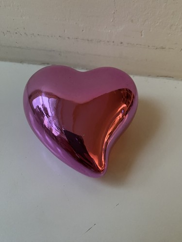 Deko herz pink glanz - herz,